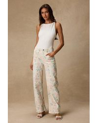 Steve Madden - Sydnee Floral Wide-Leg Jeans - Lyst