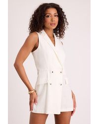 Steve Madden - Paris Tweed Collared Romper - Lyst