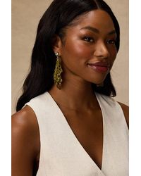 Lulus - Hessa Beaded Statement Earrings - Lyst