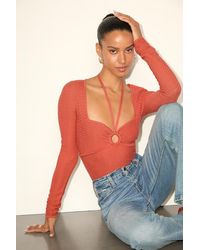 Lulus - Brandy Long Sleeve Halter Sweater Top - Lyst