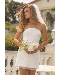 Lulus - Grecia Sequin Strapless Mini Dress - Lyst