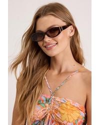 Lulus - Simone Tortoiseshell Cat-Eye Sunglasses - Lyst