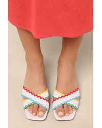 Matisse - Principessa Rick Rack Trim Low Heel Slide Sandals - Lyst