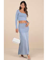 4th & Reckless - Nancy Knit Ribbed Maxi Skirt - Lyst