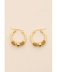 Lulus - Abney Charm Hoop Earrings - Lyst