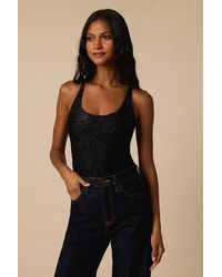 Lulus - Jasper Burnout Velvet Bodysuit - Lyst