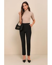 Lulus - Kick It High-Waisted Trouser Pants - Lyst