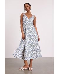Lulus - Fenley Ivory Floral Button-Front Midi Dress - Lyst