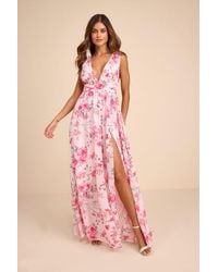 Lulus - Heavenly Hues Floral Maxi Dress - Lyst