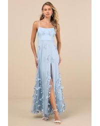 Lulus - Abundant Charm 3D Floral Applique Maxi Dress - Lyst