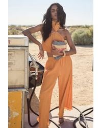 Lulus - Nikaia Light Plisse Wide-Leg Pants - Lyst
