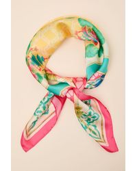 Lulus - Fadia Multi Print Satin Scarf - Lyst