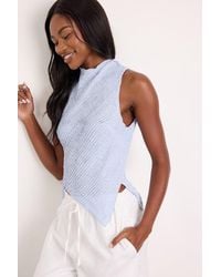 Lulus - Kye Crochet Lace Asymmetrical Tank Top - Lyst