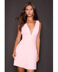 Lulus - Rhea Pleated Skater Mini Dress - Lyst