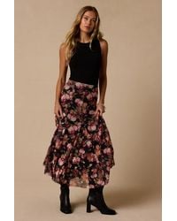 Lulus - Sookie Floral Midi Skirt - Lyst