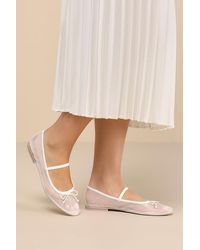 Dolce Vita - Cadel Mesh Bow Ballet Flats - Lyst