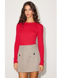 Lulus Basics - Karlee Ribbed Knit Long Sleeve Sweater Top - Lyst