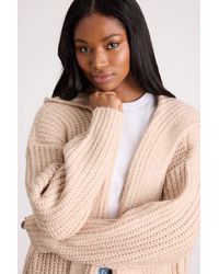 Lulus - Nalina Chunky Knit Open-Front Duster Cardigan - Lyst
