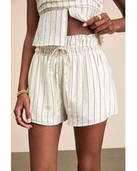 Lulus - Clarette Light Striped High-Waisted Shorts - Lyst
