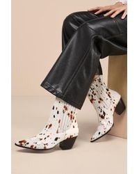 Matisse - Collins Multi Speckle Calf Hair Leather Ankle Boots - Lyst