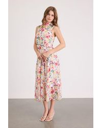 Lulus - In My Dreams Multi Floral Print Midi Dress - Lyst
