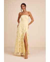 Lulus - Rare Presence 3D Floral Embroidered Maxi Dress - Lyst