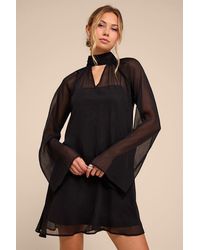 Lulus - Scarlett Chiffon Shift Dress - Lyst
