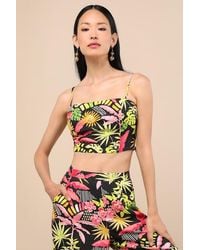 Lulus - Matira Multi Tropical Print Cami Top - Lyst