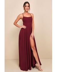 Lulus - Dreamy Romance Backless Maxi Dress - Lyst