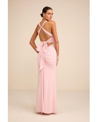 Lulus - Cazy Jersey Knit Twist-Front Maxi Dress - Lyst