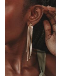 Lulus - See Me Glowing Fringe Drop Earrings - Lyst