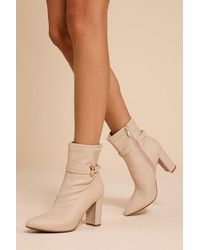 Lulus - Marilee Pointed-Toe Ankle Booties - Lyst