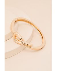 Lulus - Clover Knotted Hinged Bangle Bracelet - Lyst