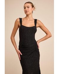 Lulus - Celeste Burnout Bustier Maxi Dress - Lyst