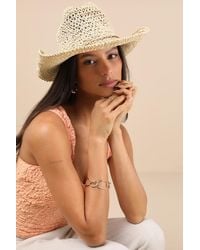 Lulus - Beachside Charm Woven Straw Sun Hat - Lyst