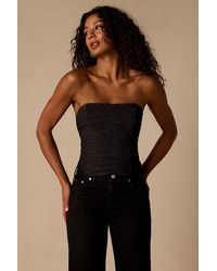 Lulus - Joletta Textured Lace-Up Top - Lyst