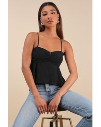Lulus - Anayah Tiered Cami Crop Top - Lyst