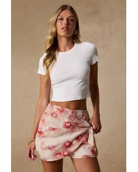 Lulus - Komi Multi Print Wrap Skort - Lyst