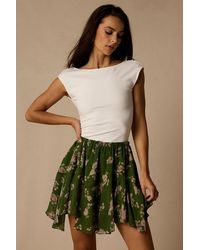 Lulus - Rylan Floral Skater Mini Skirt - Lyst