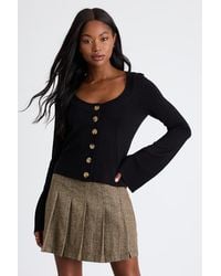 Lulus - Everson Multi Tweed Pleated High-Rise Mini Skirt - Lyst