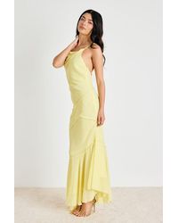 Lulus - Lanista Strappy Asymmetrical Maxi Dress - Lyst