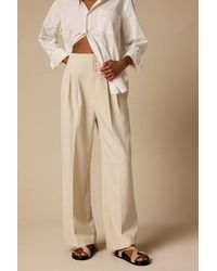 Lulus - Rina Light Pleated High-Rise Trousers - Lyst