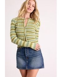 Lulus - Odessa Multi Striped Button-Up Cardigan Sweater Top - Lyst