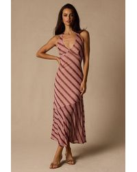 Lulus - Rachel Multi Plaid Mesh Halter Midi Dress - Lyst