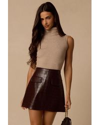Lulus - Jonie Vegan Leather Mini Skirt - Lyst