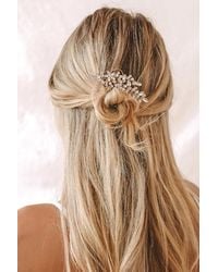 Lulus - Perfect Finale Rhinestone Barrette - Lyst