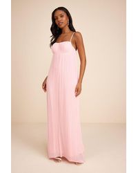 Lulus - Avi Pleated Sleeveless Maxi Dress - Lyst