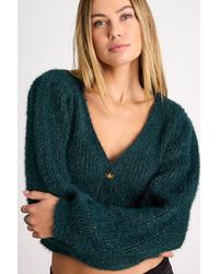 Lulus - Cozy Touch Eyelash Knit Button-Up Cardigan Sweater - Lyst