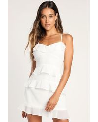 Lulus - Terrifically Trendy Tiered Ruffled Mini Dress - Lyst