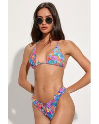 Lulus - Beachy Stunner Multi Floral Scrunch Bikini Bottoms - Lyst